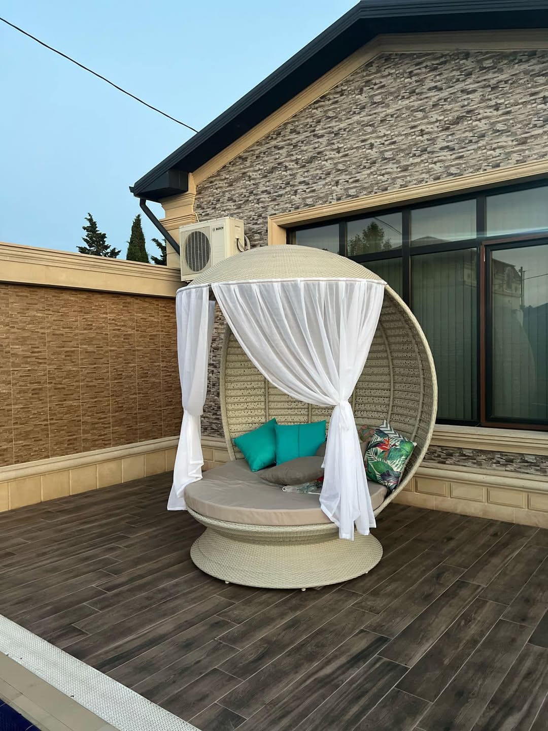 Wicker furniture by Foliage Georgia, durable patio decor, Tbilisi, seasonal discount.